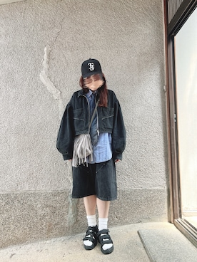 「WHIMSIC（ウィムジック）のアイテム」を使った、もぴこさん（レディース・160cm）の夏コーディネート