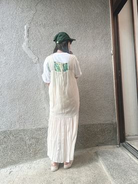 「みどり」｜「アイテム（ワンピース/ドレス）」を使った、もぴこさん（レディース・160cm）の夏コーディネート