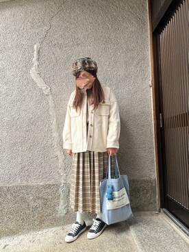 「cepo（セポ）のアイテム（その他アウター）」を使った、もぴこさん（レディース・160cm）の冬コーディネート