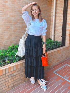 「CLEA（クレア）のアイテム（スカート）」を使った、YUUKIさん（レディース・152cm）の秋コーディネート