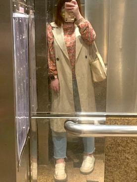 「merry jenny（メリージェニー）のアイテム（スウェット）」を使った、karin さん（レディース・157cm）の春コーディネート