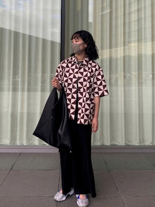 roku 幾何学　シャツ 6（ロク）の「＜6(ROKU)＞KIKAGAKU PRINT SHIRT/シャツ（シャツ