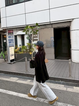 「elldu（エルドゥ）のアイテム」を使った、優さん（レディース・160cm）の冬コーディネート