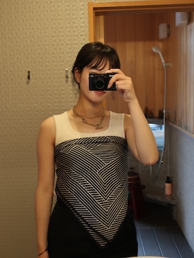 「アイテム（ストール/ショール）」を使った、優さん（レディース・160cm）の秋コーディネート