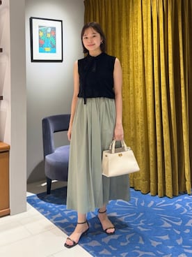 「ノースリーブニット」｜WatanabeTOMORROWLANDさん（レディース・162cm）の夏コーディネート