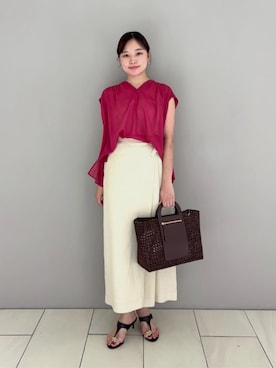 「BALLSEY（ボールジィ）のアイテム」を使った、WatanabeTOMORROWLANDさん（レディース・162cm）の夏コーディネート