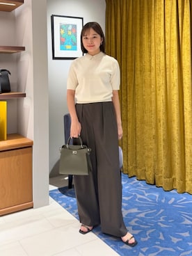 「MACPHEE（マカフィー）のアイテム」を使った、WatanabeTOMORROWLANDさん（レディース・162cm）の夏コーディネート