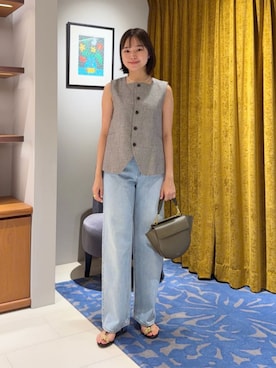 「TOMORROWLAND （トゥモローランド）のアイテム（パンツ）」を使った、WatanabeTOMORROWLANDさん（レディース・162cm）の夏コーディネート