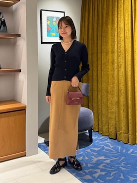 「MACPHEE（マカフィー）のアイテム」を使った、WatanabeTOMORROWLANDさん（レディース・162cm）の夏コーディネート