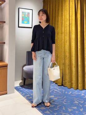 「DES PRES（デ・プレ）のアイテム」を使った、WatanabeTOMORROWLANDさん（レディース・162cm）の夏コーディネート
