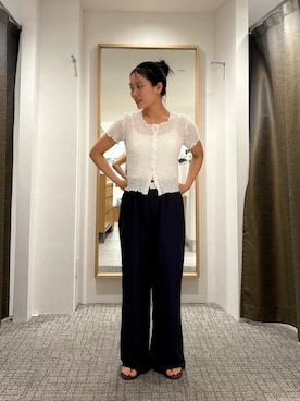 「CANAL JEAN（キャナルジーン）のアイテム（その他パンツ）」を使った、舞幸さん（レディース・156cm）の夏コーディネート