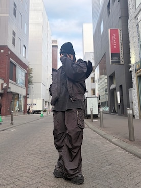 「アイテム（ミリタリージャケット）」を使った、ARI🐜さん（レディース・162cm）の秋コーディネート