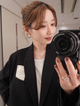 「ピアス」｜Chihiroさん（レディース・161cm）の秋コーディネート