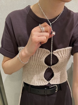 「アイテム（チャーム）」を使った、Chihiroさん（レディース・161cm）の夏コーディネート