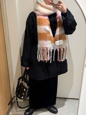 「アイテム（ワンピース/ドレス）」を使った、つきさん（レディース・157cm）の冬コーディネート