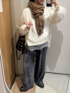 「PLST（プラステ）のアイテム」を使った、つきさん（レディース・157cm）の冬コーディネート