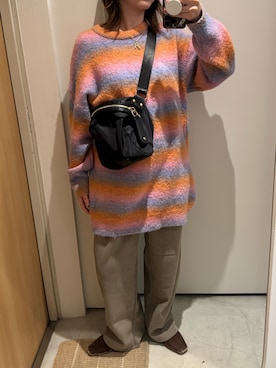 「Rodeo Crowns（ロデオクラウンズ）のアイテム」を使った、つきさん（レディース・157cm）の冬コーディネート