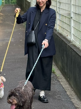 「アイテム（ジャンパースカート）」を使った、つきさん（レディース・157cm）の秋コーディネート