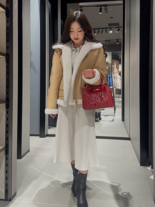 ARMANI EXCHANGE ムートンコート ボアコート 「A|X アルマーニ