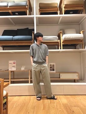 「URBAN RESEARCH DOORS（アーバンリサーチドアーズ）のアイテム（ニット/セーター）」を使った、はるきさん（メンズ・173cm）の夏コーディネート