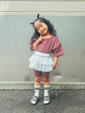 「ZARA KIDSのアイテム」を使った、こっちゃんさん（キッズ・110cm）の夏コーディネート