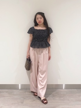 「NATURAL BEAUTY BASIC（ナチュラルビューティーベーシック）のアイテム」を使った、YUさん（レディース・150cm）の夏コーディネート