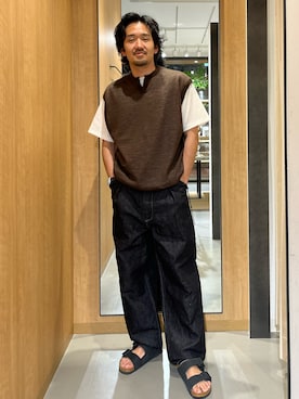 「URBAN RESEARCH DOORS（アーバンリサーチドアーズ）のアイテム（デニムパンツ）」を使った、nonayuuさん（メンズ・173cm）の夏コーディネート