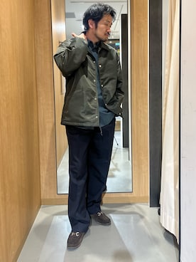 「URBAN RESEARCH DOORS（アーバンリサーチドアーズ）のOG Cotton Poplin Plaid Shirts（シャツ/ブラウス、グリーン系）」を使った、nonayuuさん（メンズ・173cm）の秋コーディネート