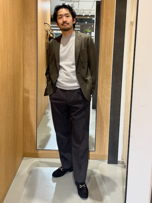 セール】LIFE STYLE TAILOR ウーリーノグレンチェック2タックパンツ