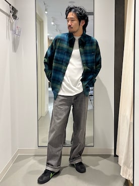 「URBAN RESEARCH DOORS（アーバンリサーチドアーズ）の『別注』PENDLETON×DOORS　GUIDE SHIRTS（シャツ/ブラウス、グリーン系）」を使った、nonayuuさん（メンズ・173cm）の秋コーディネート