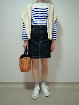 「ORCIVAL（オーシバル）のアイテム」を使った、nanaのフレンチ服さん（レディース・155cm）の夏コーディネート