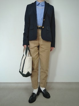 「HARUTA（ハルタ）のアイテム」を使った、nanaのフレンチ服さん（レディース・155cm）の春コーディネート
