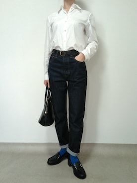 「TIDEWAY（タイドウェイ）のアイテム」を使った、nanaのフレンチ服さん（レディース・155cm）の春コーディネート