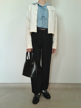 「TIDEWAY（タイドウェイ）のアイテム」を使った、nanaのフレンチ服さん（レディース・155cm）の夏コーディネート