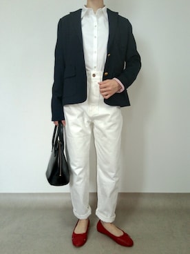 「TIDEWAY（タイドウェイ）のアイテム」を使った、nanaのフレンチ服さん（レディース・155cm）の春コーディネート