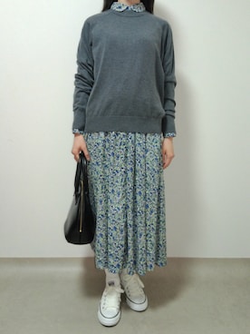 「小花柄」｜nana m.さん（レディース・155cm）の春コーディネート