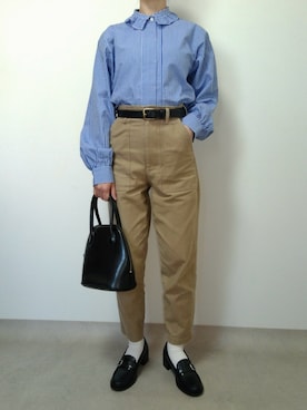 「TIDEWAY（タイドウェイ）のアイテム」を使った、nanaのフレンチ服さん（レディース・155cm）の春コーディネート