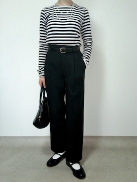 「TIDEWAY（タイドウェイ）のアイテム」を使った、nanaのフレンチ服さん（レディース・155cm）の春コーディネート