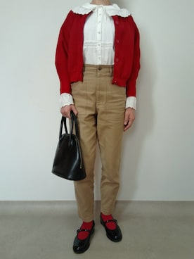 「TIDEWAY（タイドウェイ）のアイテム」を使った、nanaのフレンチ服さん（レディース・155cm）の春コーディネート