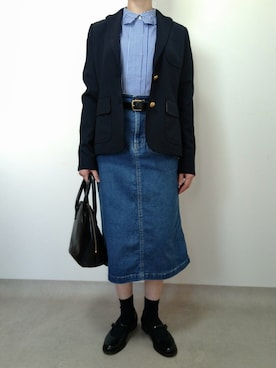 「TIDEWAY（タイドウェイ）のアイテム」を使った、nanaのフレンチ服さん（レディース・155cm）の春コーディネート