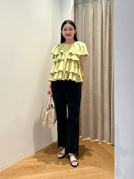「EMMEL REFINES（エメルリファインズ）のアイテム」を使った、CHIHARAさん（レディース・159cm）の夏コーディネート