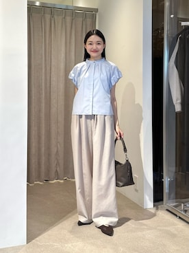 「EMMEL REFINES（エメルリファインズ）のアイテム」を使った、CHIHARAさん（レディース・159cm）の夏コーディネート