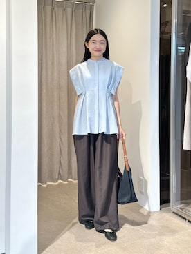 「EMMEL REFINES（エメルリファインズ）のアイテム」を使った、CHIHARAさん（レディース・159cm）の夏コーディネート