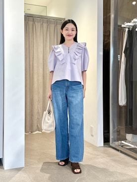 「EMMEL REFINES（エメルリファインズ）のアイテム」を使った、CHIHARAさん（レディース・159cm）の夏コーディネート