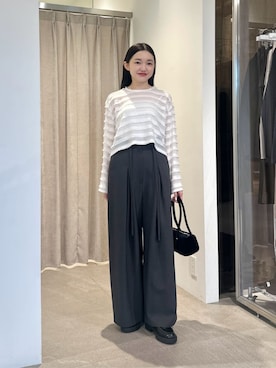「EMMEL REFINES（エメルリファインズ）のアイテム」を使った、CHIHARAさん（レディース・159cm）の秋コーディネート