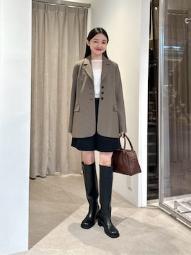 「EMMEL REFINES（エメルリファインズ）のアイテム」を使った、CHIHARAさん（レディース・159cm）の夏コーディネート