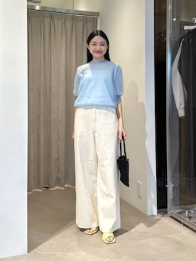 「EMMEL REFINES（エメルリファインズ）のアイテム」を使った、CHIHARAさん（レディース・159cm）の夏コーディネート