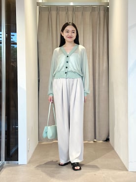 「EMMEL REFINES（エメルリファインズ）のアイテム」を使った、CHIHARAさん（レディース・159cm）の夏コーディネート