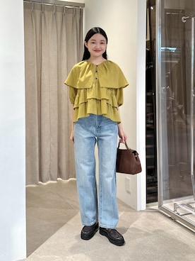 「EMMEL REFINES（エメルリファインズ）のアイテム」を使った、CHIHARAさん（レディース・159cm）の夏コーディネート