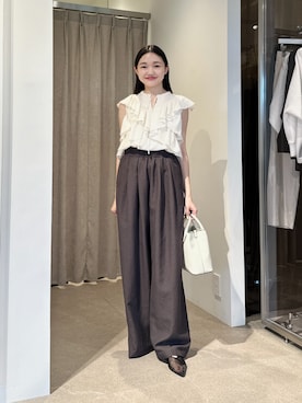 「EMMEL REFINES（エメルリファインズ）のアイテム」を使った、CHIHARAさん（レディース・159cm）の夏コーディネート